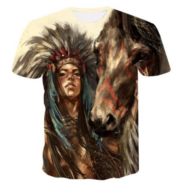 T-shirt "Indian Girl" Größe XXL